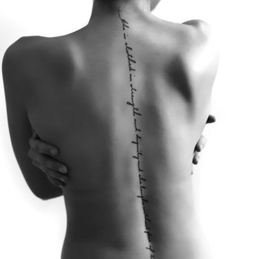 Lovely Spine Tattoo