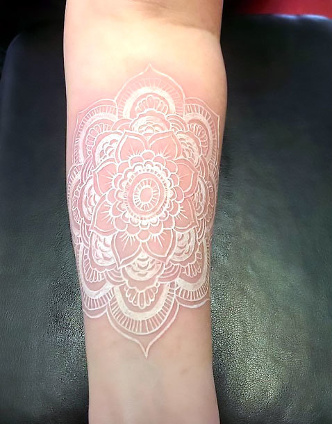 White Mandala Tattoo Idea