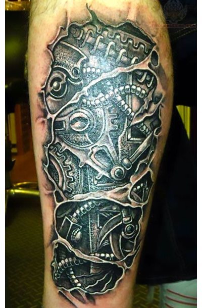 Machine Arm Tattoo Idea