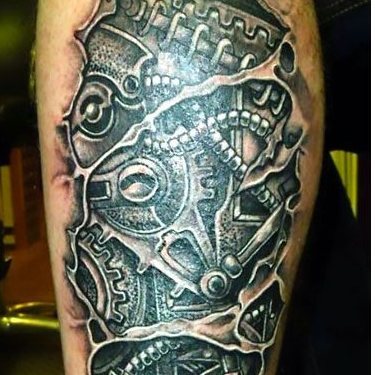 Machine Arm Tattoo