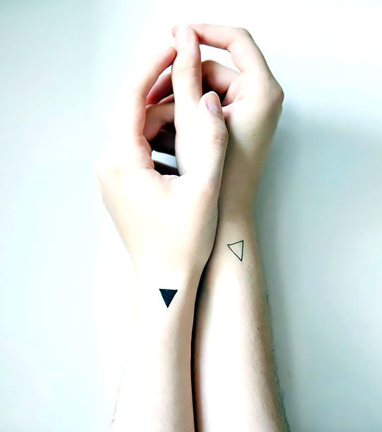 Matching Triangles Tattoo Idea