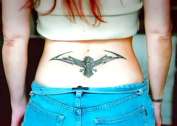 Thunderbird on Lower Back Tattoo Idea
