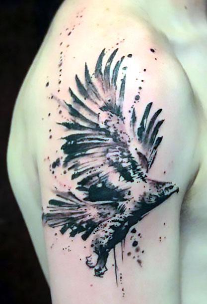 Awesome Eagle Tattoo on Shoulder Tattoo Idea