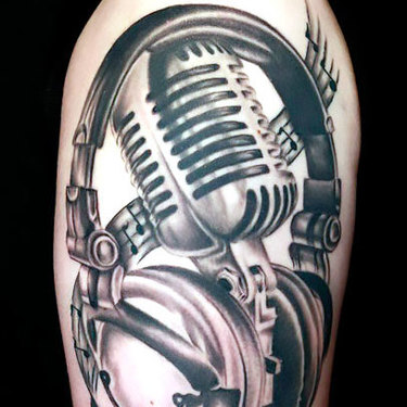 4 Microphone Tattoo Ideas