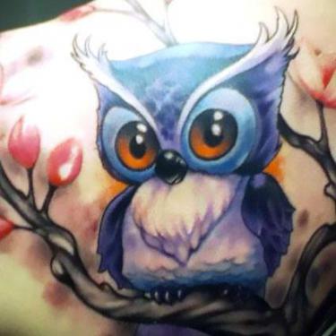Awesome Funny Owl Tattoo