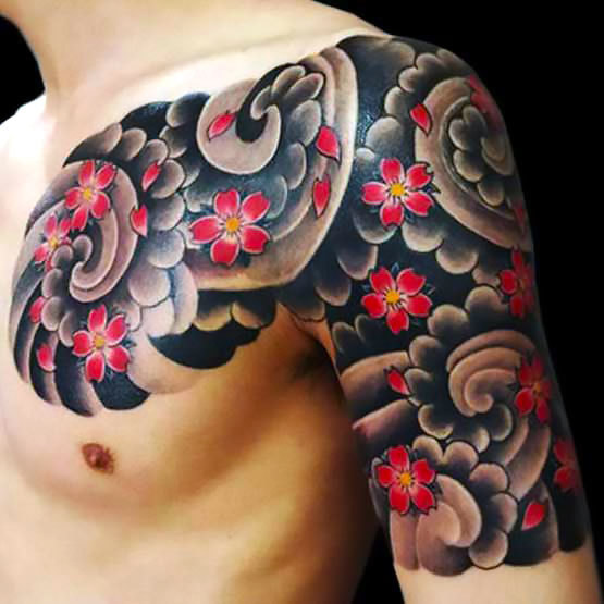 Oriental Half Sleeve Tattoo Idea