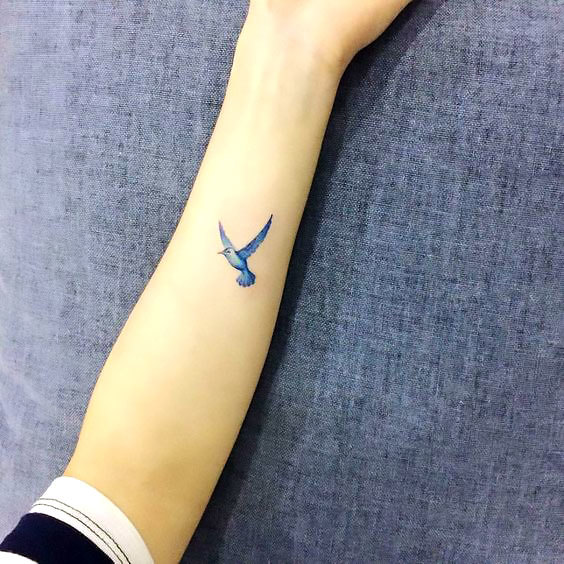Tiny Bluebird Tattoo Idea