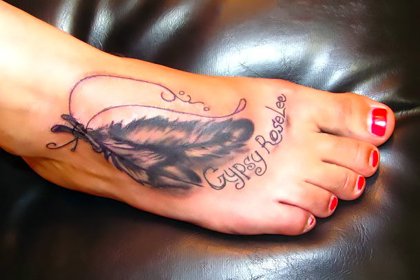 Top of Foot Tattoo Idea
