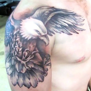 Traditional Eagle Tattoo on Shoulder Tattoo