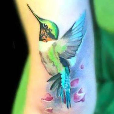 Awesome Hummingbird on Arm Tattoo