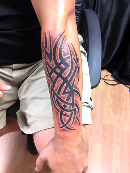 Tribal Forearm Tattoo Idea
