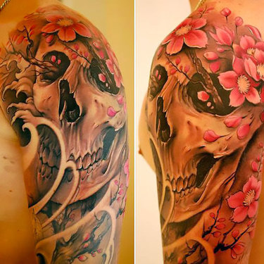 Oriental Skull Tattoo