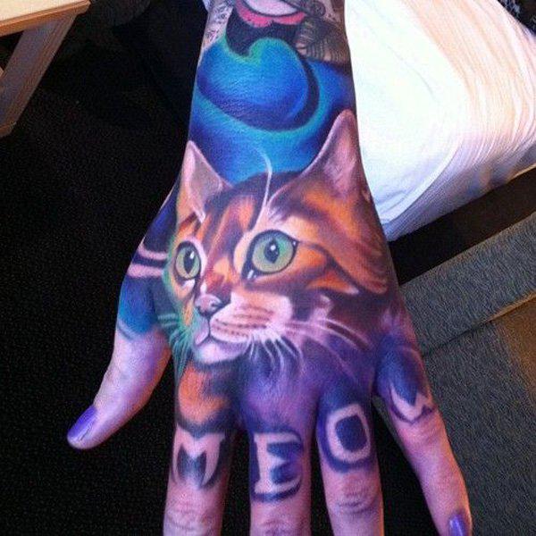 Meow Cat Tattoo Idea