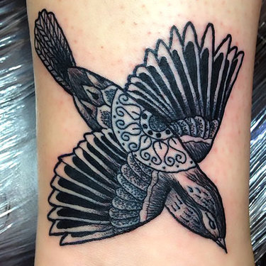 Ornate Sparrow Tattoo