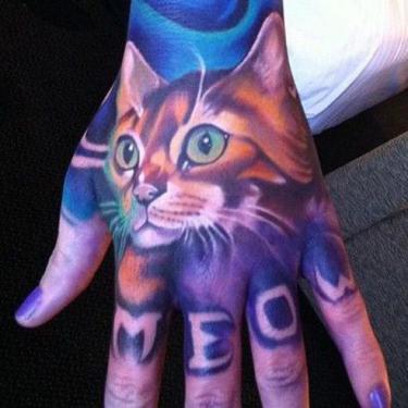 Meow Cat Tattoo