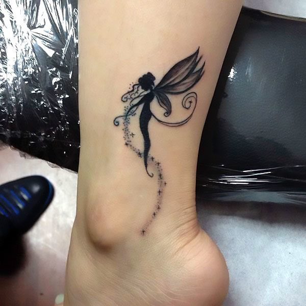 Fairy for Woman on Ankle Tattoo Idea