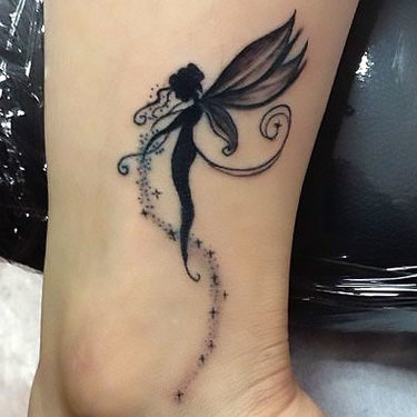 Fairy for Woman on Ankle Tattoo