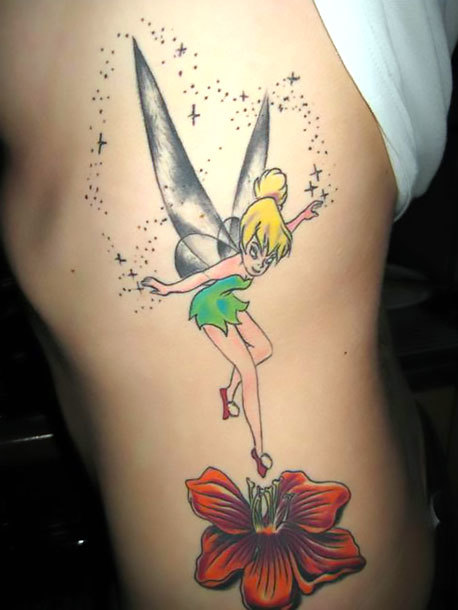 Fairy on Side Tattoo Idea