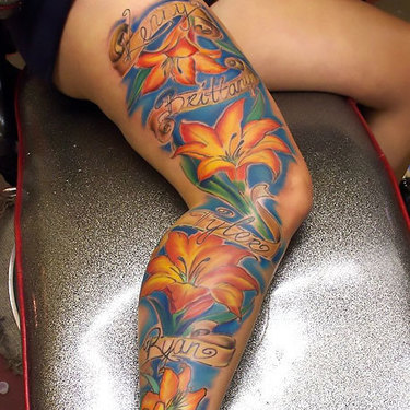 Female Leg Tattoo