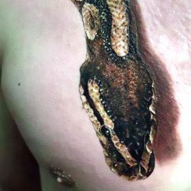3D Snake Tattoo