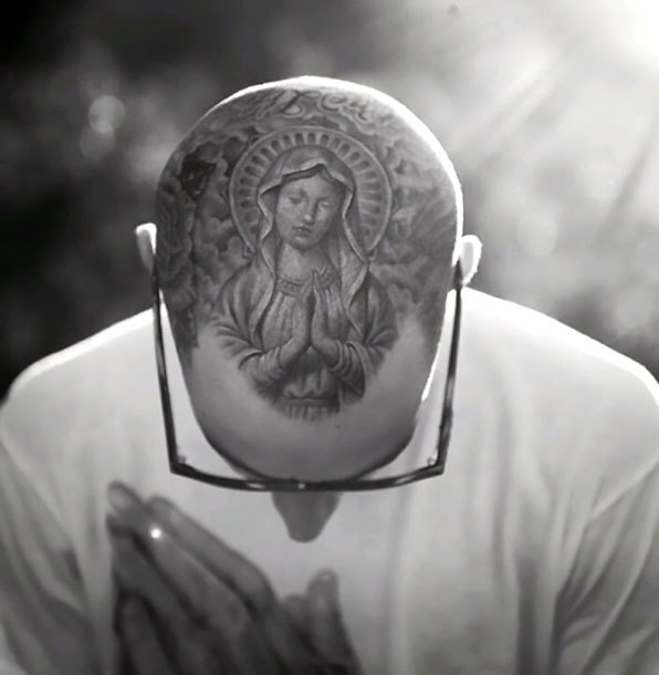 Religious Head Tattoo Idea