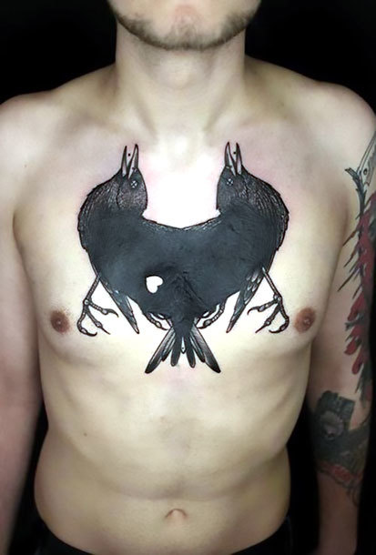 Raven Heart Tattoo Idea