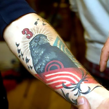 Raven Tattoo on Forearm Tattoo