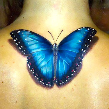 Realistic Butterfly Tattoo