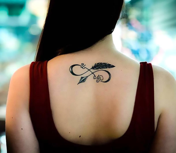 infinity tattoowith feather and birds | infinity tattoowith … | Flickr