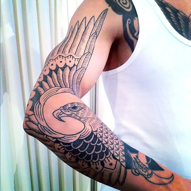 Cool Arm Eagle Tattoo Idea