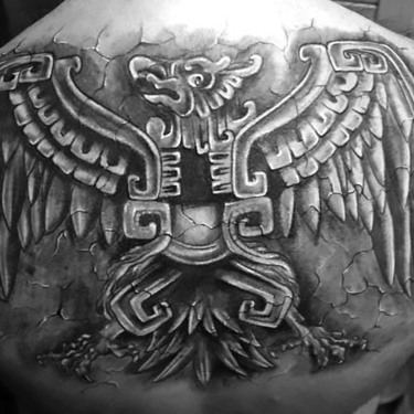 Cool Aztec Eagle Tattoo