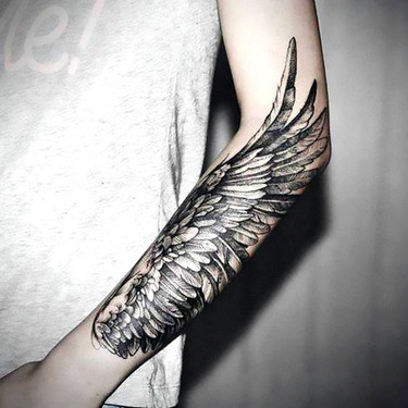 Eagle Wing on Forearm Tattoo