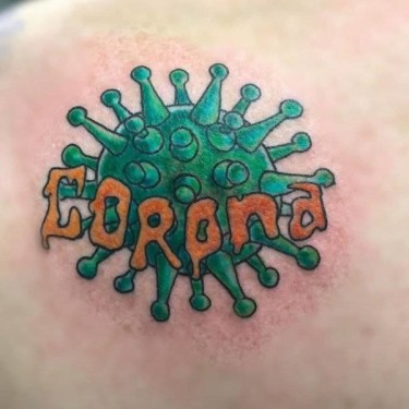 Corona Virus Tattoo