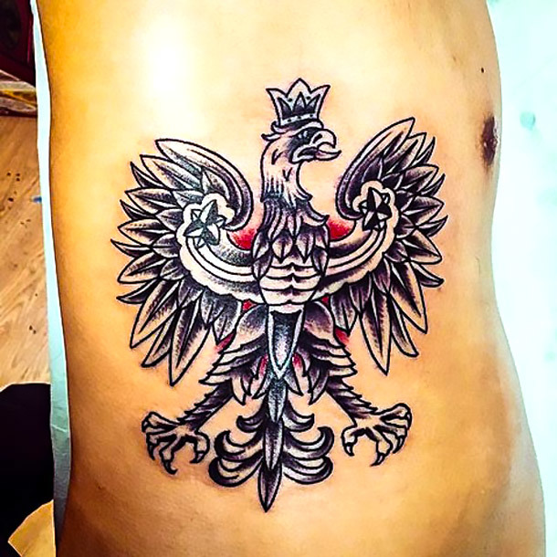 Traditional Polish Eagle Tattoo Idea