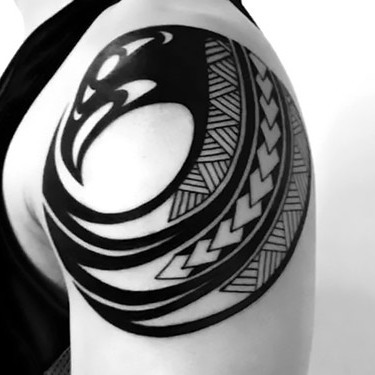 Native American Eagle Circle Tattoo