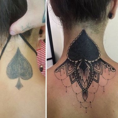 Spade Cover Up  Tattoo