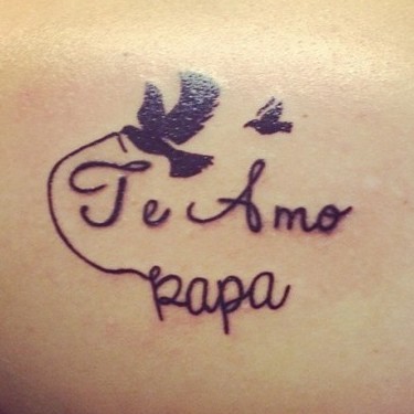I Love You Dad with Dove Tattoo
