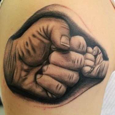Father and Son Fists Tattoo