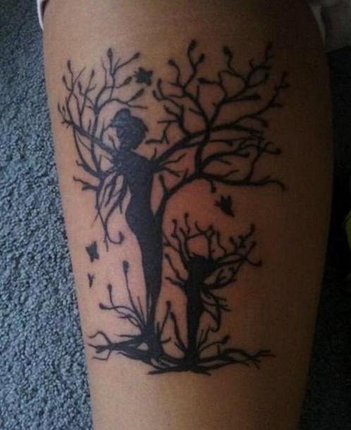 Mother Daughter Tree Tattoo Idea