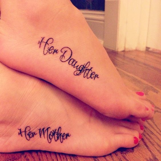 Her Daughter Her Mother Tattoo Idea