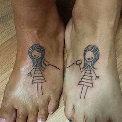 Sisters Matching Tattoo Idea