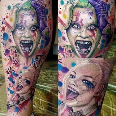 Trash Harley Quinn and The Joker Tattoo