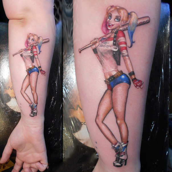 Crazy Harley Quinn Tattoo Idea