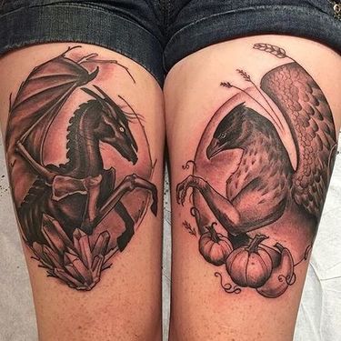 Hippogriff and Thestral Tattoo