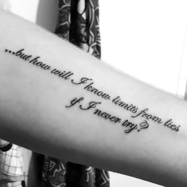 How Will I Know Limits From Lies Tattoo