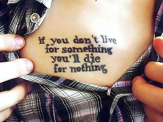 Motivational Quote Tattoo Idea