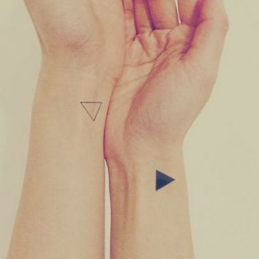 Triangles on Wrists Tattoo