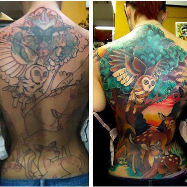 Back Cover Up Tattoo