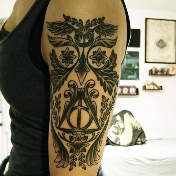 Harry Potter Abstract Owl Tattoo Idea