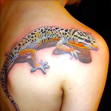 3D Gecko Tattoo
